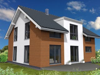 Fertighaus Lifestyle 179 von Suckfüll Energiesparhaus Schlüsselfertig ab 459956€, Satteldach-Klassiker Außenansicht 1