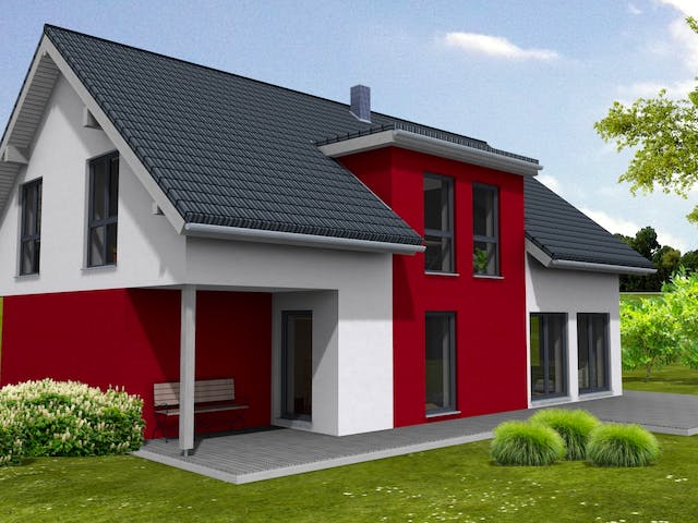 Fertighaus Lifestyle 219 - inkl. überbauter Garage von Suckfüll Energiesparhaus Schlüsselfertig ab 462225€, Außenansicht 1