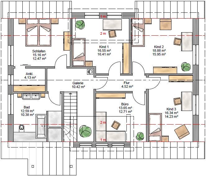 Fertighaus Lifestyle 219 - inkl. überbauter Garage von Suckfüll Energiesparhaus Schlüsselfertig ab 462225€, Grundriss 2