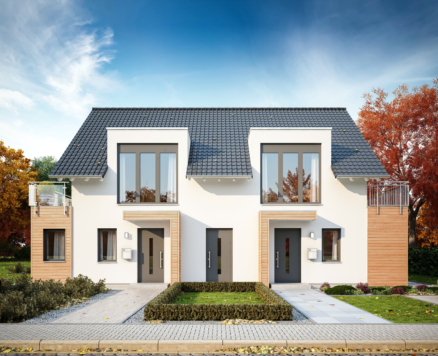 Doppelhaus bauen - Viele Kosten teilen | Fertighaus.de