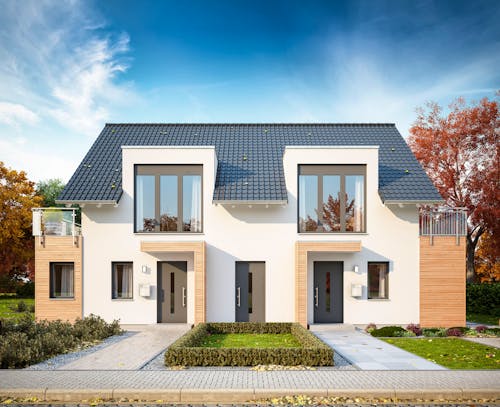 Doppelhaus mit separierten Eingängen