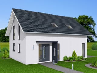 Fertighaus Family 117 von Zimmermann Haus Schlüsselfertig ab 221130€, Satteldach-Klassiker Außenansicht 2