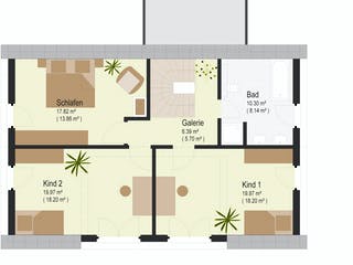 Fertighaus Limbach von Keitel-Haus, Satteldach-Klassiker Grundriss 2