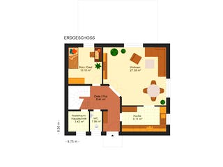 Fertighaus Linda 130 von Klaus Kowalski Immobilien Schlüsselfertig ab 176033€, Satteldach-Klassiker Grundriss 2