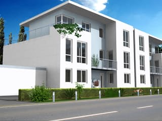 Fertighaus Linn 161 - Reihenmittelhaus von Klaus Kowalski Immobilien Schlüsselfertig ab 195611€, Pultdachhaus Außenansicht 1