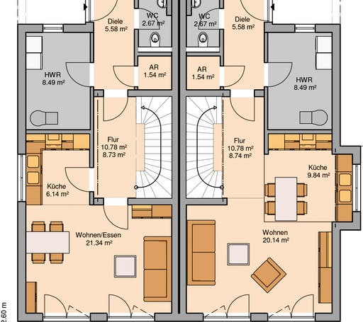 Linus Doppelhaus Floorplan 1