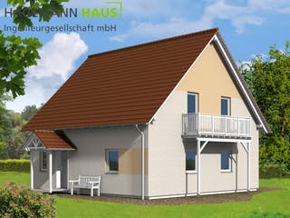 Fertighaus Lione von Hagemann Haus Schlüsselfertig ab 173100€, Satteldach-Klassiker Außenansicht 3