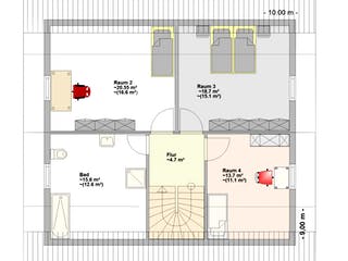 Fertighaus Lione von Hagemann Haus Schlüsselfertig ab 173100€, Satteldach-Klassiker Grundriss 2