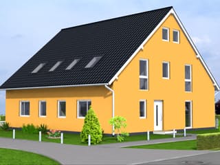 Fertighaus Lisa-Marie 159 von Klaus Kowalski Immobilien Schlüsselfertig ab 171500€, Satteldach-Klassiker Außenansicht 4