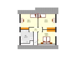 Fertighaus Lisa von Zimmermann Haus, Satteldach-Klassiker Grundriss 2