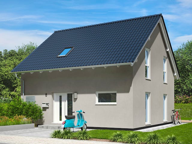 Fertighaus Lissabon von Fingerhut Haus Schlüsselfertig ab 377111€, Satteldach-Klassiker Außenansicht 2