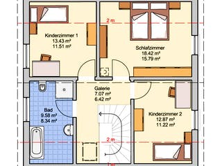 Fertighaus Lissabon von Fingerhut Haus Schlüsselfertig ab 377111€, Satteldach-Klassiker Grundriss 2