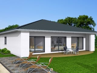 Fertighaus Bungalow 123 von Zimmermann Haus Schlüsselfertig ab 235176€, Bungalow Außenansicht 2