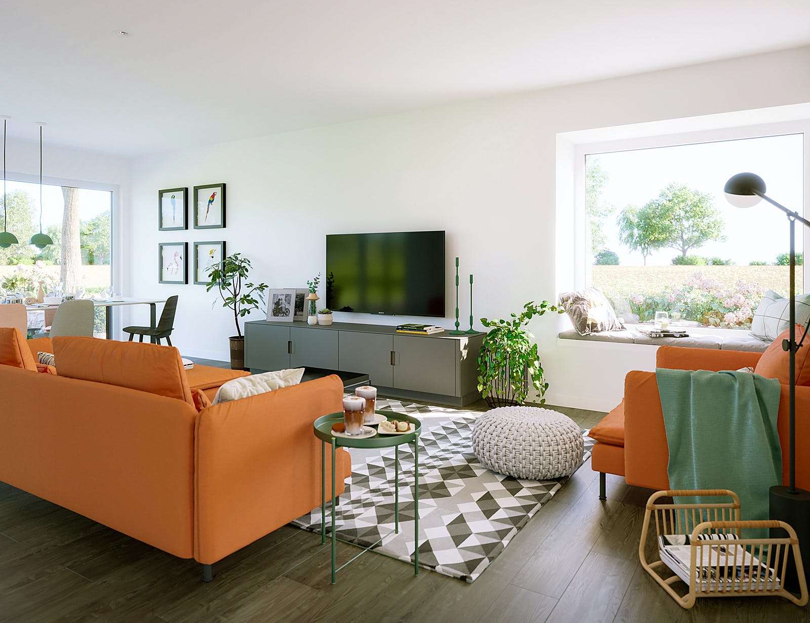 Fertighaus SOLUTION 110 V2 von Living Fertighaus Ausbauhaus ab 315558€, Bungalow Innenansicht 1