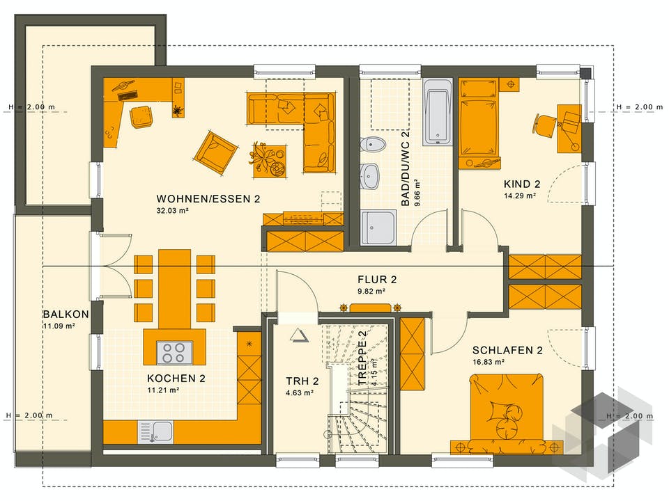 SOLUTION 204 V5 L von Living Haus Grundriss
