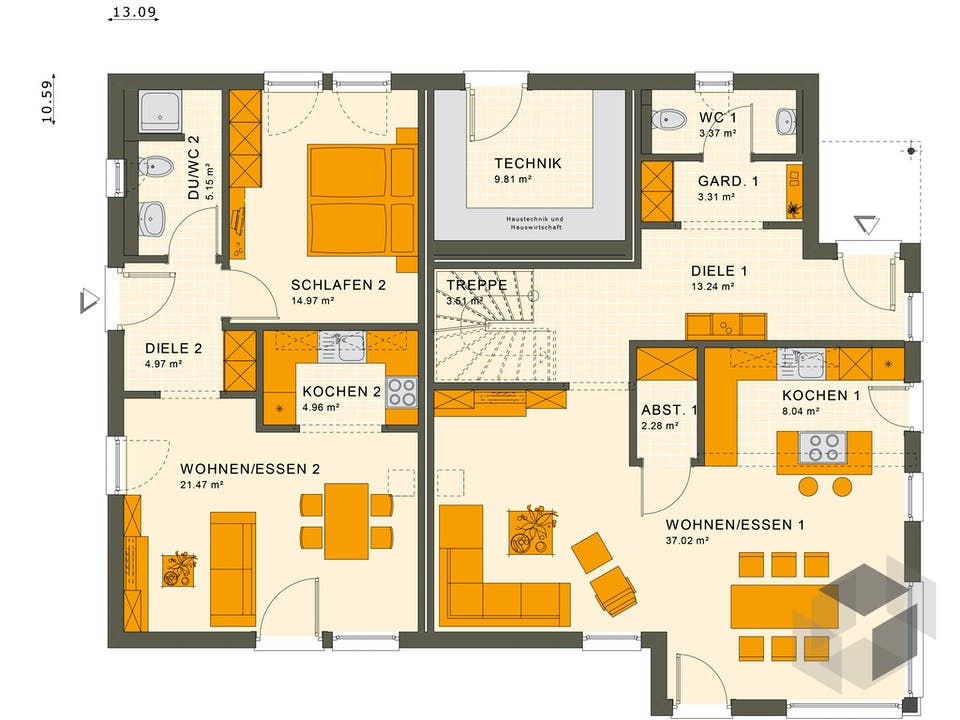 SOLUTION 230 V2 von Living Haus Grundriss