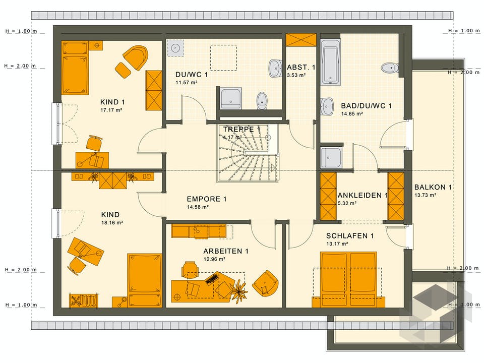 SOLUTION 230 V2 von Living Haus Grundriss