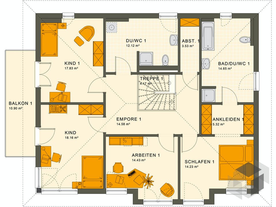 SOLUTION 230 V6 von Living Haus Grundriss