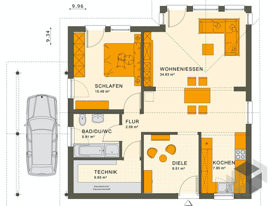 SOLUTION 78 V5 von Living Haus Grundriss