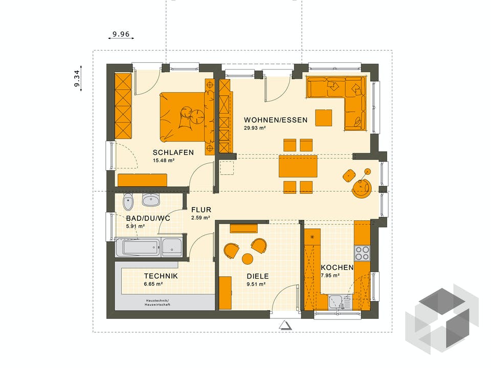 SOLUTION 78 V6 von Living Haus Grundriss