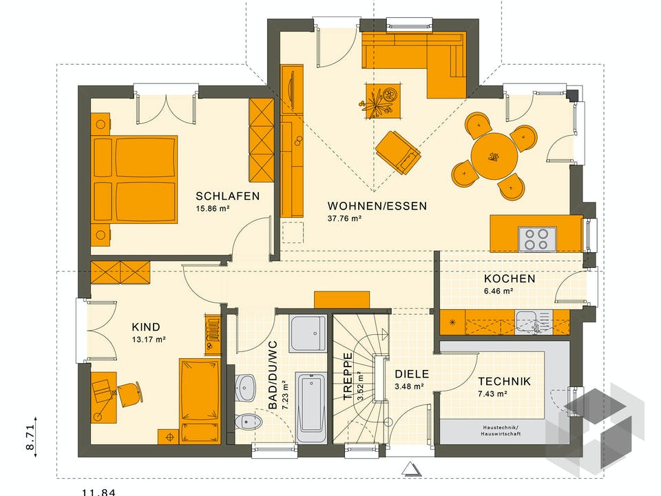 SOLUTION 87 V2 von Living Haus Grundriss
