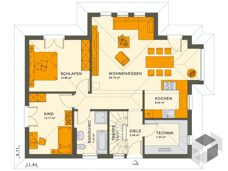 SOLUTION 87 V5 von Living Haus Grundriss