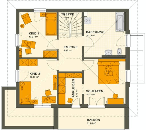 Living Haus - SUNSHINE 143 V6 Floorplan 2