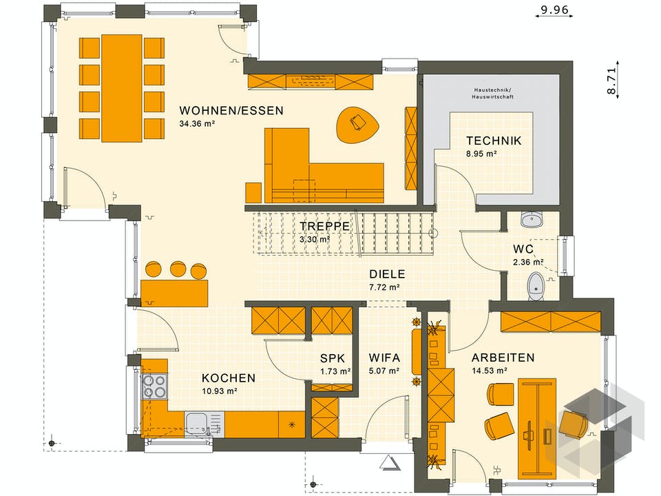 SUNSHINE 144 V6 von Living Haus Grundriss