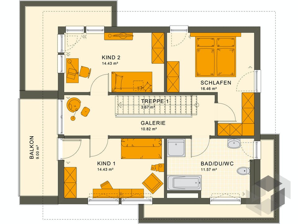 SUNSHINE 144 V6 von Living Haus Grundriss