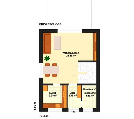 Fertighaus Liz 79 (inactive) von Kowalski-Haus Schlüsselfertig ab 139897€, Satteldach-Klassiker Grundriss 2