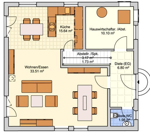 Fertighaus London von Fingerhut Haus Schlüsselfertig ab 339163€, Satteldach-Klassiker Grundriss 1