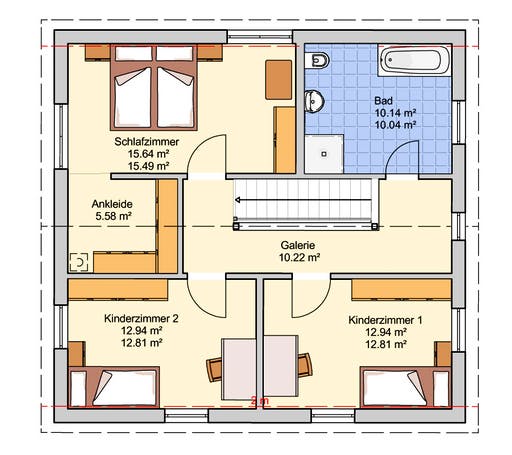 Fertighaus London von Fingerhut Haus Schlüsselfertig ab 339163€, Satteldach-Klassiker Grundriss 2