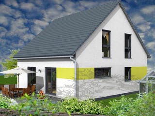 Fertighaus losleben haus nr.9 von wir leben haus Schlüsselfertig ab 216048€, Satteldach-Klassiker Außenansicht 1