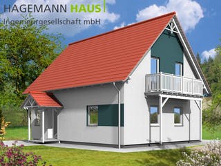 Fertighaus Lubis von Hagemann Haus Schlüsselfertig ab 156500€, Satteldach-Klassiker Außenansicht 3