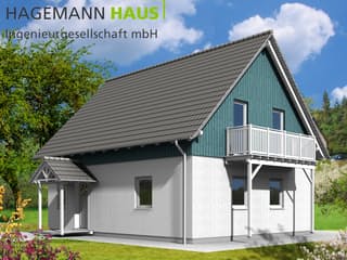 Fertighaus Lubis von Hagemann Haus Schlüsselfertig ab 156500€, Satteldach-Klassiker Außenansicht 2