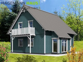 Fertighaus Lubis von Hagemann Haus Schlüsselfertig ab 156500€, Satteldach-Klassiker Außenansicht 1