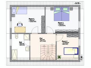 Fertighaus Lubis von Hagemann Haus Schlüsselfertig ab 156500€, Satteldach-Klassiker Grundriss 2