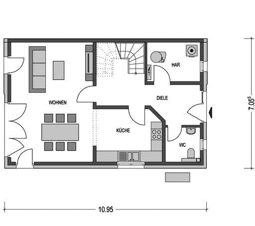 Doppelhaus Lucca Floorplan 1