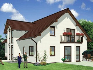 Massivhaus Lugano von VARIANT-HAUS Bausatzhaus ab 49321€, Satteldach-Klassiker Außenansicht 1