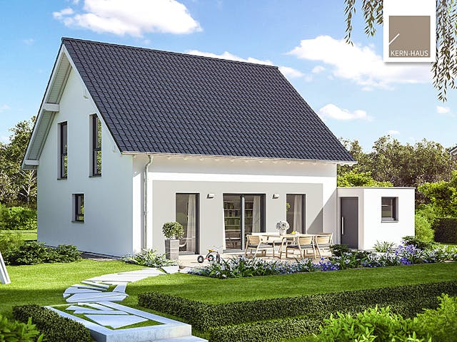 Massivhaus Familienhaus Luna von Kern-Haus Schlüsselfertig ab 313900€, Satteldach-Klassiker Außenansicht 1 Massivhaus Familienhaus Luna von Kern-Haus Schlüsselfertig ab 313900€, Satteldach-Klassiker Außenansicht 1