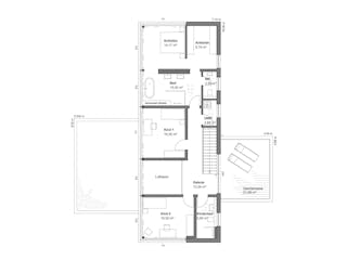 Fertighaus Musterhaus Bad Vilbel von LUXHAUS, Cubushaus Grundriss 2