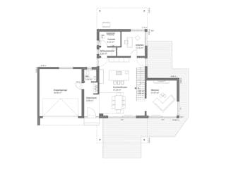 Fertighaus Musterhaus Bad Vilbel von LUXHAUS, Cubushaus Grundriss 1