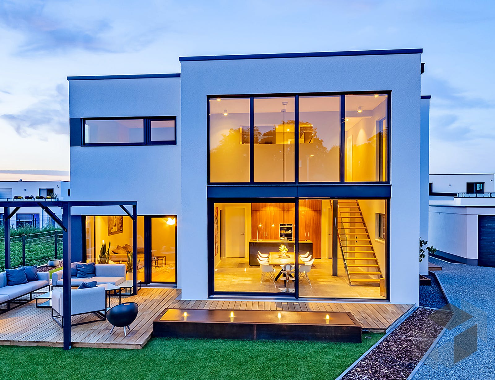 Einfamilienhaus Flachdach 132 von LUXHAUS Fertighaus.de