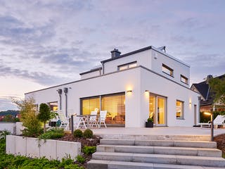 Fertighaus Pultdach Klassik 189 von LUXHAUS, Pultdachhaus Außenansicht 1