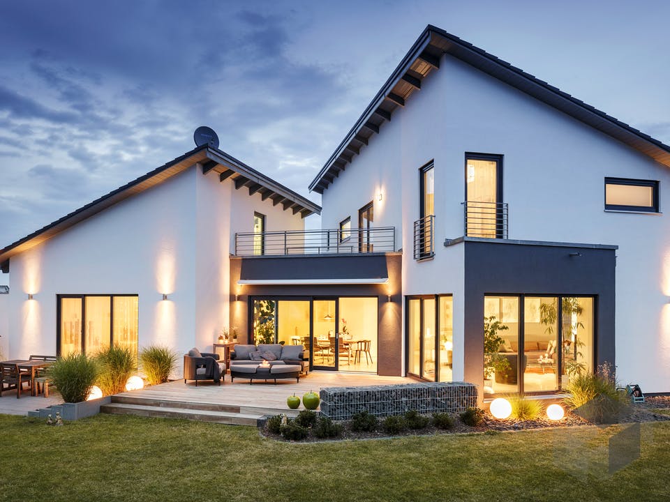 Pultdach Klassik 233 von LUXHAUS Außenansicht