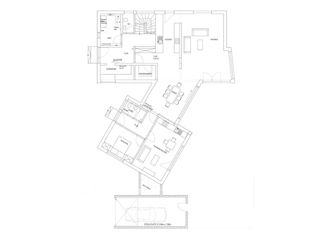 Fertighaus Pultdach Klassik 233 von LUXHAUS, Pultdachhaus Grundriss 1