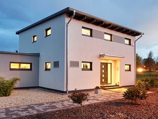 Fertighaus Pultdach Klassik 254 von LUXHAUS, Pultdachhaus Außenansicht 1