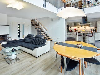 Fertighaus Pultdach Klassik 254 von LUXHAUS, Pultdachhaus Innenansicht 1