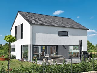 Fertighaus Satteldach Landhaus 126 von LUXHAUS, Satteldach-Klassiker Außenansicht 1