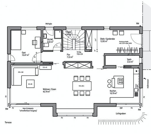 Luxhaus - Satteldach Landhaus 196 Floorplan 1